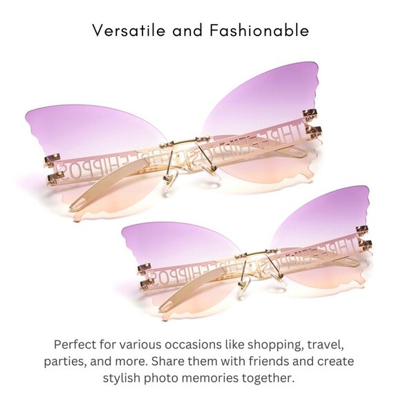 Sun Glasses Big Butterfly shaped & 3D Sleeping Eye Mask Pack1 Combo Pack main image 5